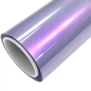 JDMFV - HYBRID PPF GLOSS DREAMY VIOLET GRAY -  DRY INSTALL 5ft x 59ft -  7.5mil TPU  Car Wrap Paint Protection Film Self-Adhesive UV Weatherproof Scratch-Resistant Bright Black Full Coverage for Cars Trucks SUVs Motorcycles Easy Install Remove
