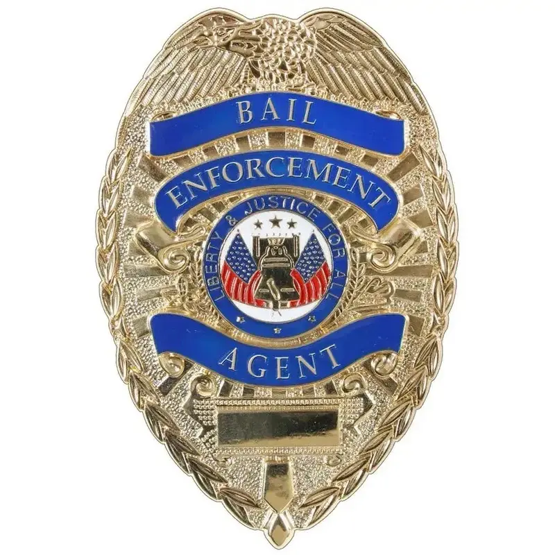 ROTHCO Vintage Detective Shield Badge, Polished Gold-Tone Zinc Alloy Pin with Secure Back for Cosplay & Collectibles, 3 1/8” x 2 1/4”, Engraved