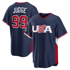 Men’s Judge #99 Baseball Jersey 2026 World Baseball Classic USA Navy Stitched Fan Shirt - Official World Baseball Classic Shirt for Men Women & Youth