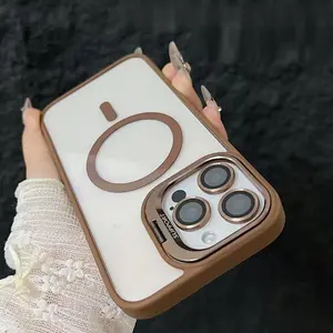 KC Compatible with iPhone 16 Pro Max Lens Holder Magnetic Shockproof Mag Safe  For iPhone 16 Pro Max 15 14 13 12 11 Camera Lens Cover Wireless Protector winter themed case