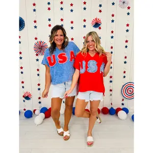 Patriotic Patchwork Top in Multiple Colors
