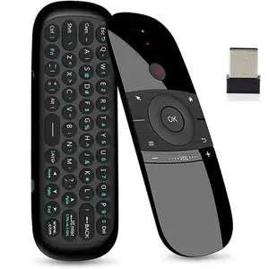 W1 Air Mouse Remote Control Keyboard, IR RF TV Controller for Android TV Box PC Projector Htpc All-In-One, Essential Device