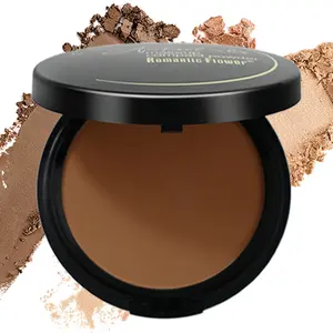 6 Shades Matte Finish Pressed Powder, Matte Buildable Contour Long-Lasting Face Makeup Contour Compact Powder For Dark Skin