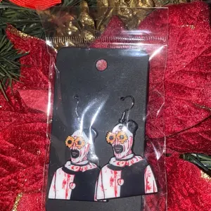 ART THE CLOWN Teriffier Horror Movie Killer Dangling Earrings - New Arrival