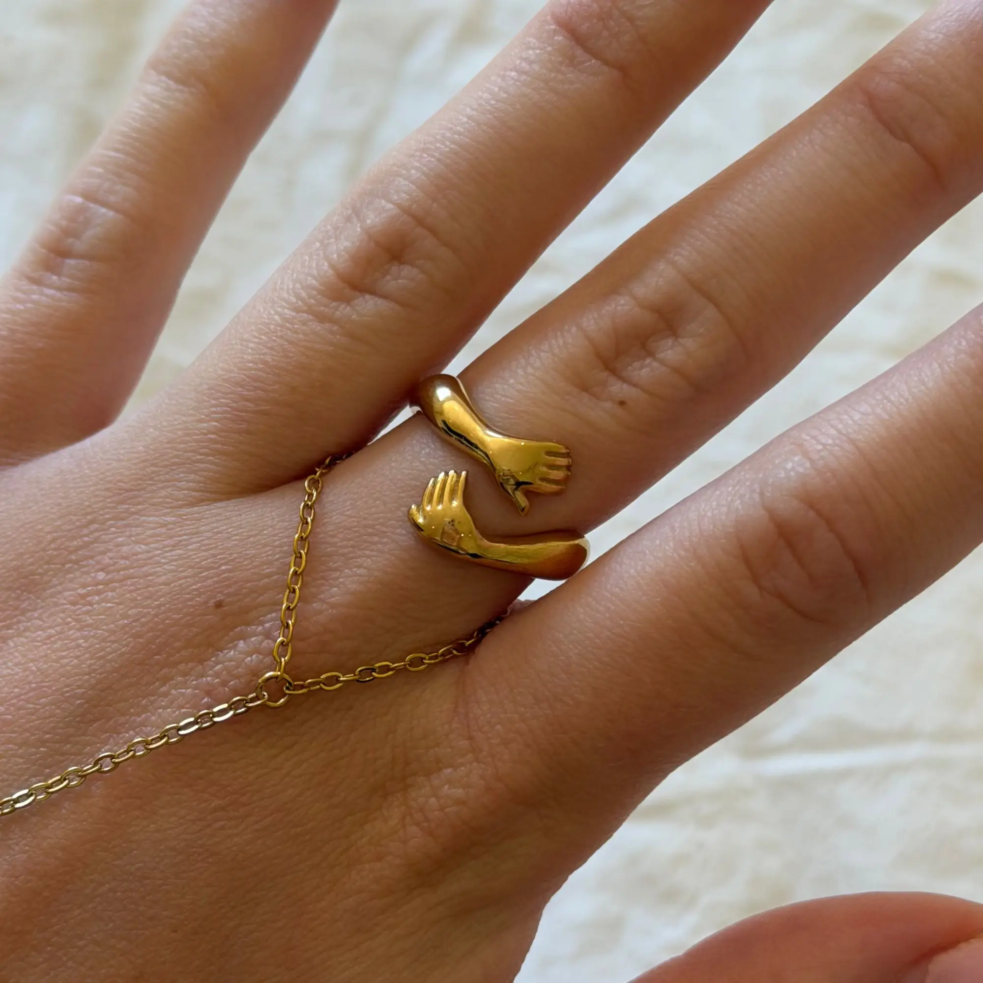 EVRY JEWELS Gold or Silver Plated Women's Hypoallergenic Empathy Ring
