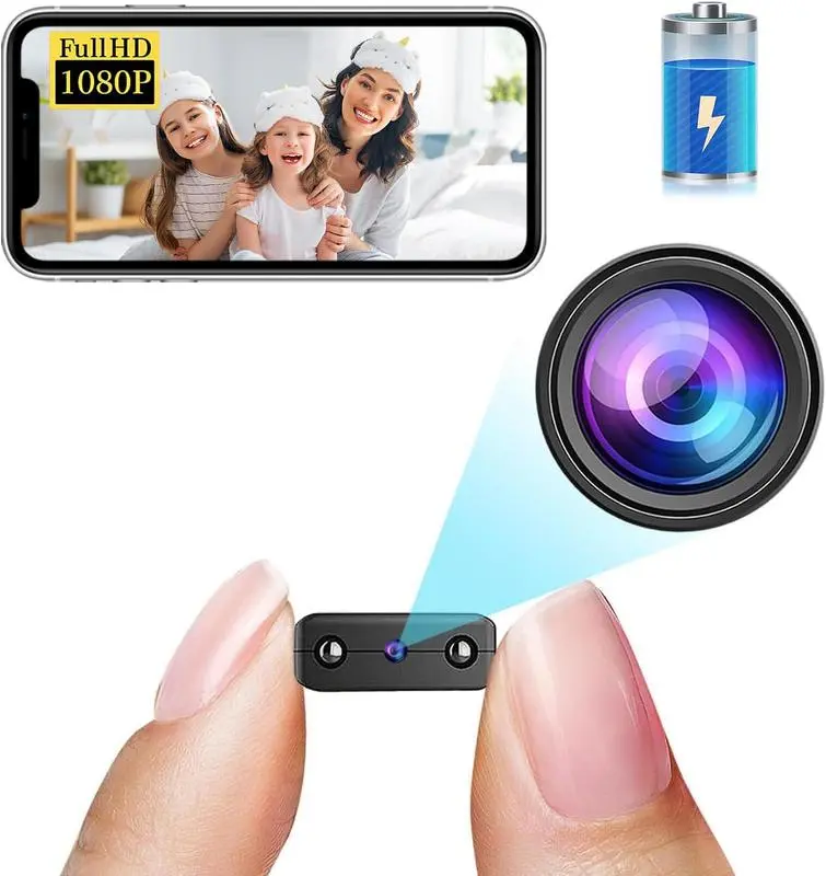 2026 model small, wireless, peep hole camera，Wi-Fi 1080P security camera. Equipped with functions such as video recording, real-time monitoring, baby monitoring, night vision, motion detection and remote access. Spy Cctv