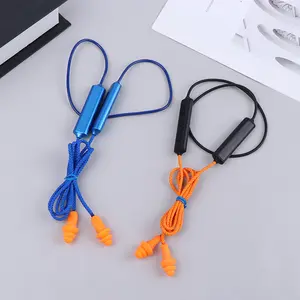 Metal Wired Bluetooth Headphone with Imitation Labor Protection Ear Plugs, for Work Noise Suppression, Audio Hearing Protection
