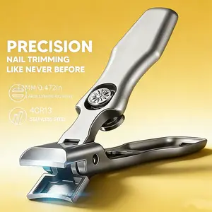 Stainless Steel Wide Jaw Nail Clipper, Reliable Tool for Thick and Long Fingernails