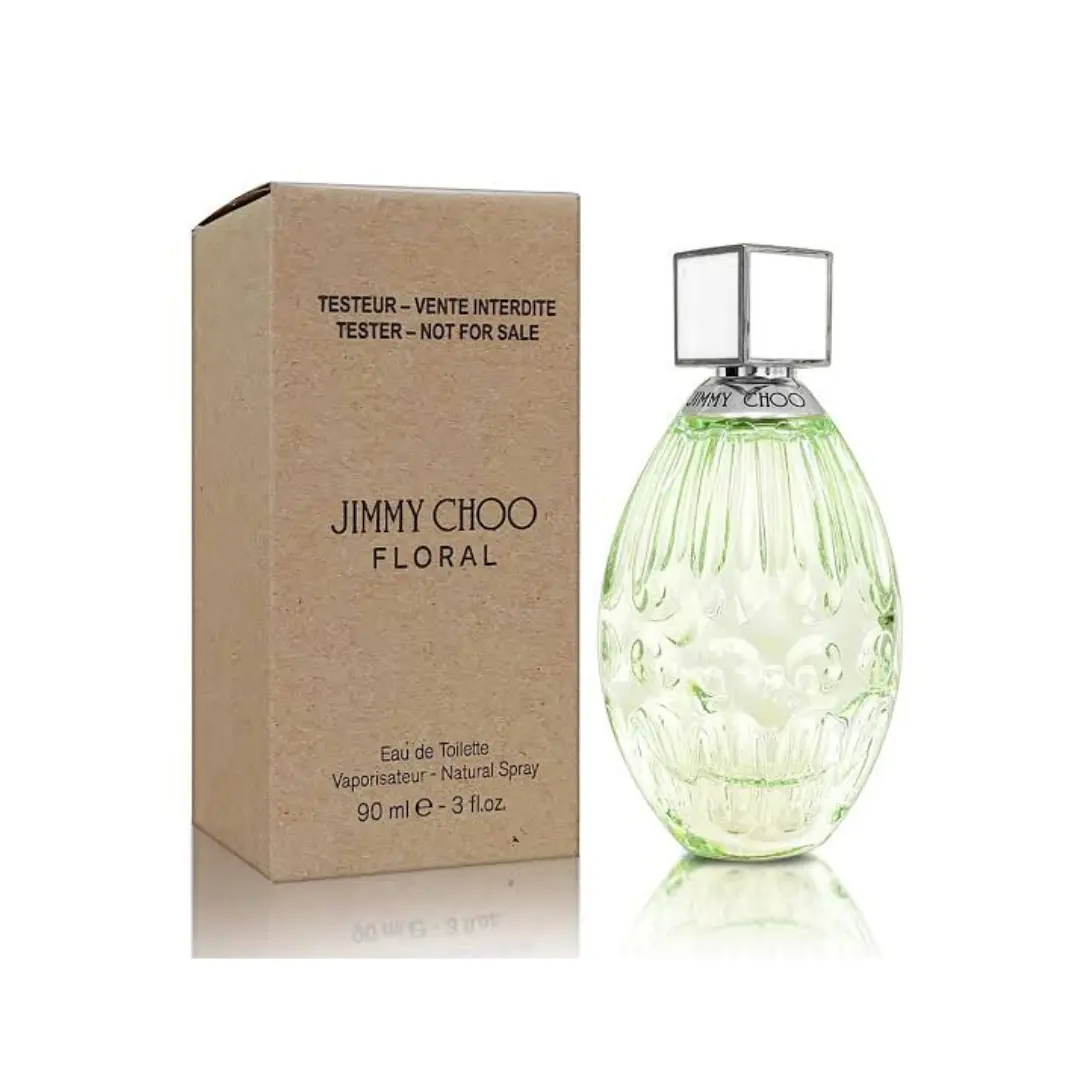Jimmy Choo Floral Eau de Toilette 3 oz Tester | Women's Floral Fruity Perfume with Bergamot, Magnolia & Musk