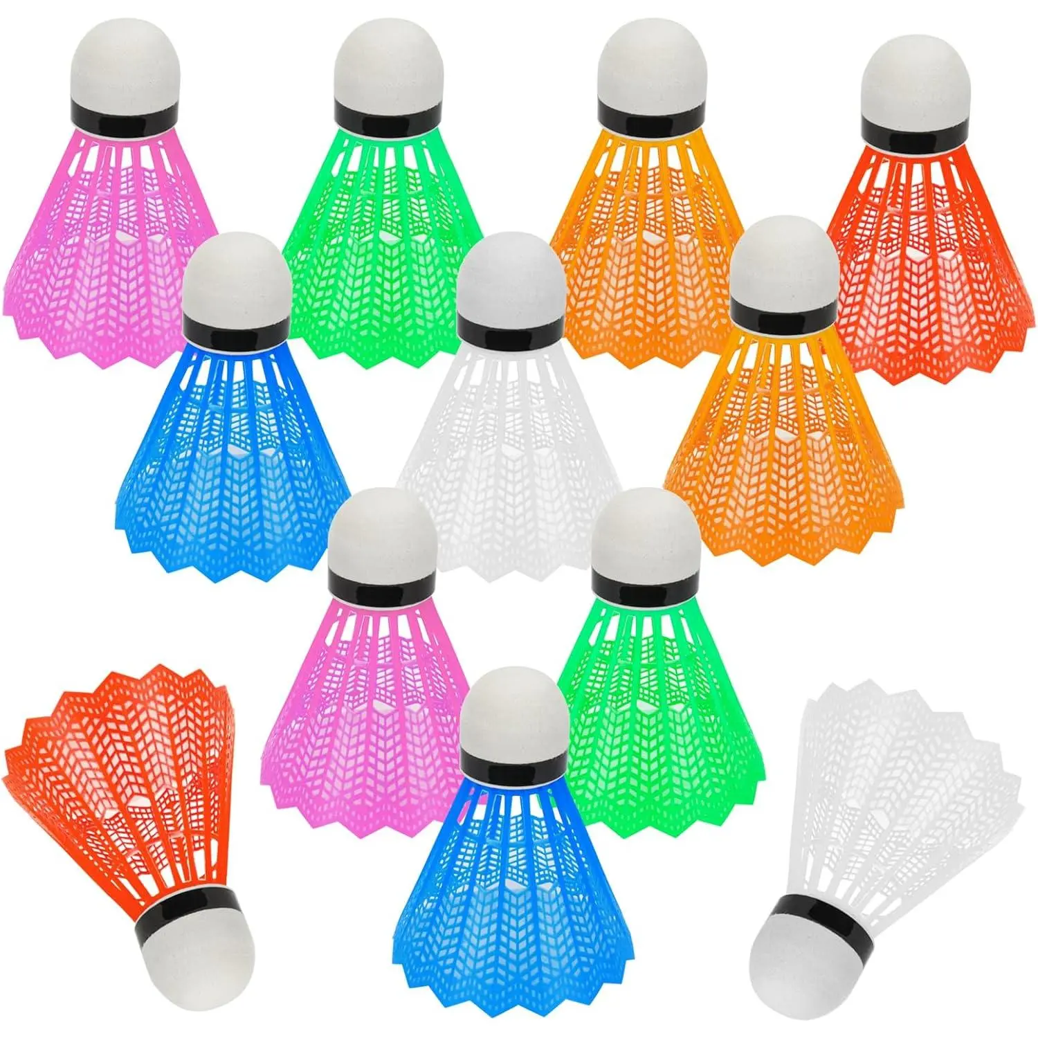 12 Pcs Badminton Shuttlecocks Badminton Birdie, Indoor Outdoor Sport Ball Training Exercise Gym Fitness Game