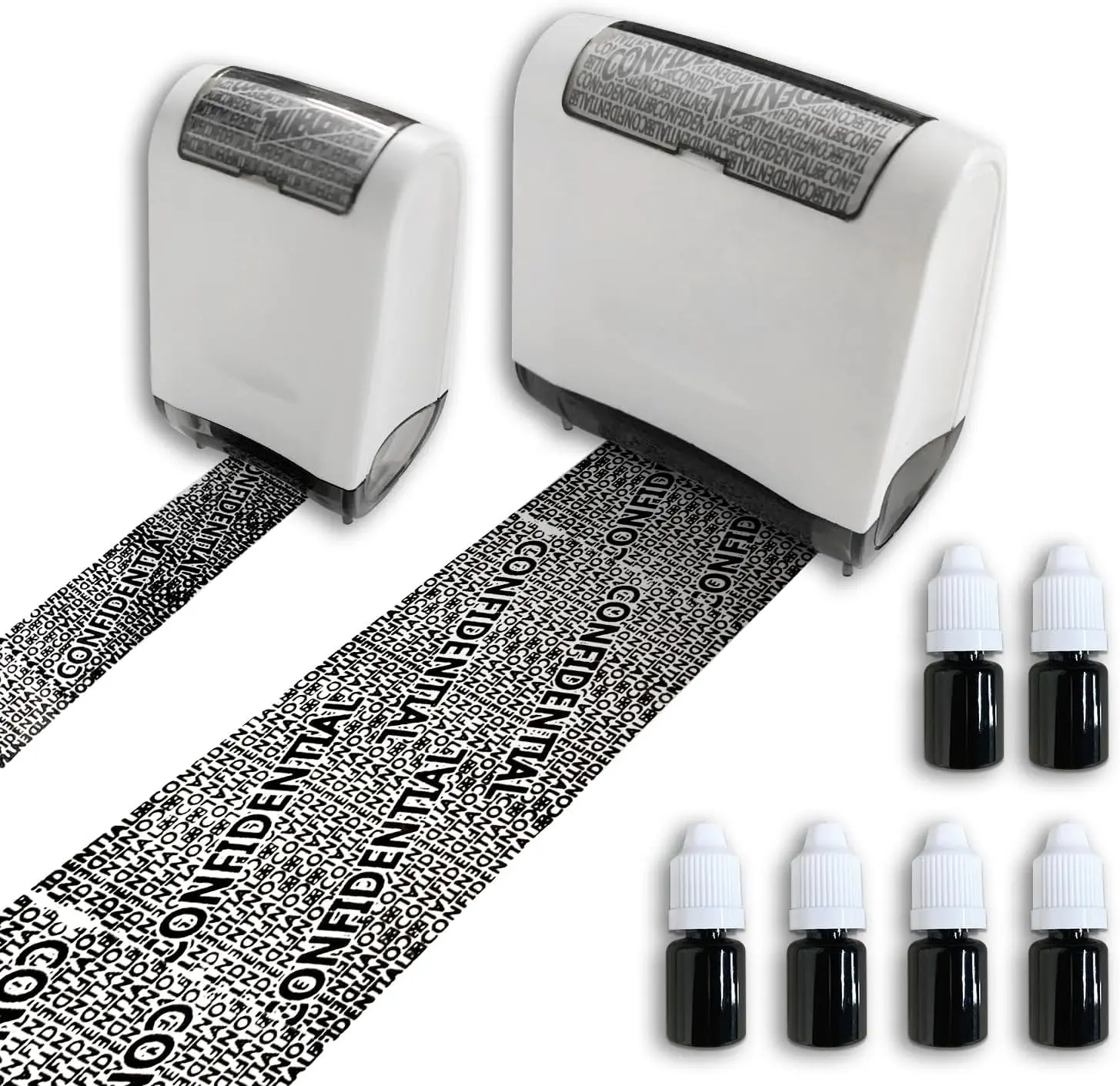 ArtBeek Identity Theft Protection Roller Stamp, 2 Pack Roller Address Hidden Stamp, Including 6-Pack Refills