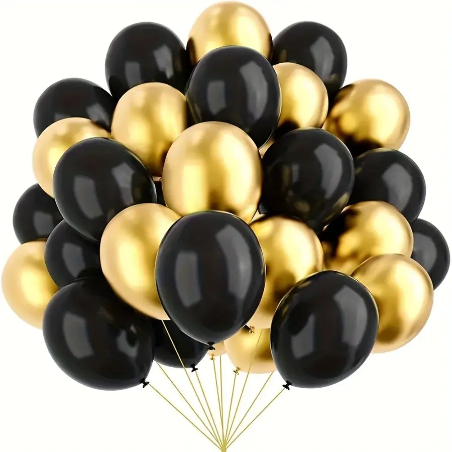 36 Metal Balloons, Balloon Set, Elegant Luxury Party Decorations, Latex Balloons for Birthday, Wedding, Graduation, Anniversary, Glossy Balloon Shine, Balloon Party Supplies