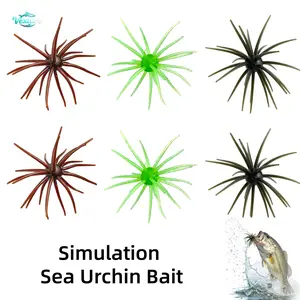 Floating Sea Urchin Soft Lure Tentacle Creature Lure Ideal for Bass Fishing with Drop Shot Wacky Rig Neko Rig