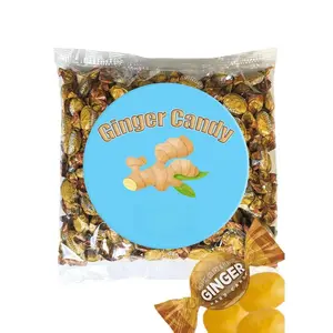 Ginger Candy - 4LB - Unique Candy Made with Cane Sugar - Healthy Candy - Hard Ginger Candy for Nausea - Spicy Candy - Gluten Free Candy - Ginger Hard Candy Bulk, Anti Nausea Candy - Queen Jax