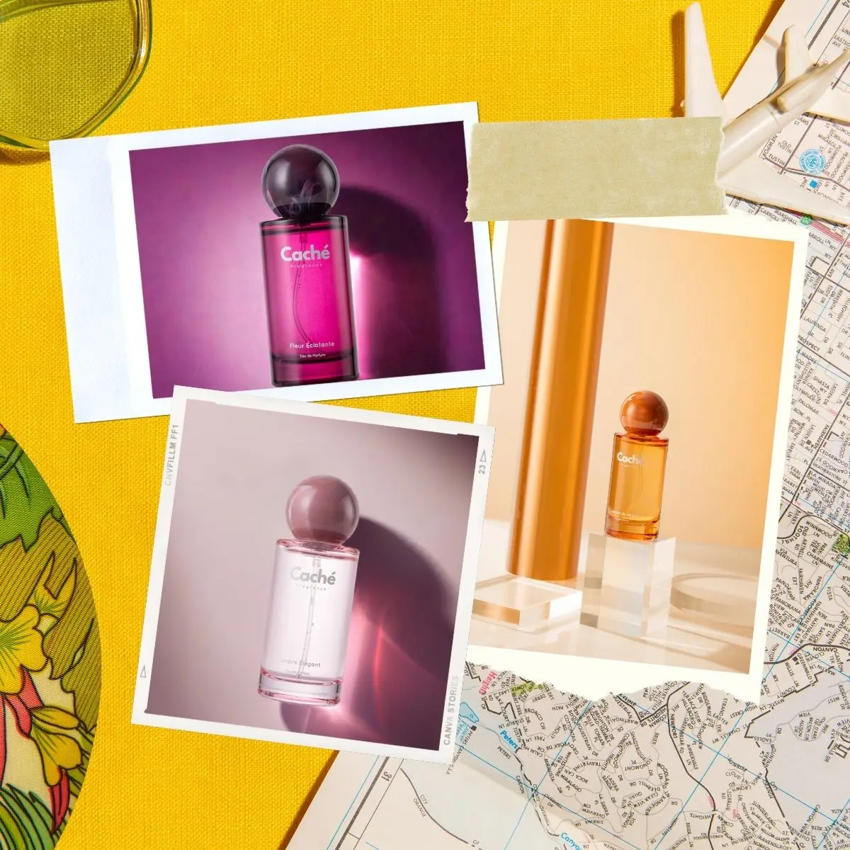 Caché Fragrance | Jasmin de Minuit + Fleur Éclatante + Ombre Élégant | Midnight Garden Luxe | Eau De Parfum (3 x 1.7oz / 50ml)