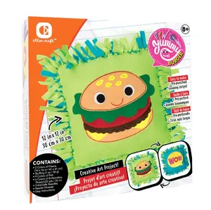 Sewing and Craft Kit. DIY Hamburger Pillow Sewing Project.