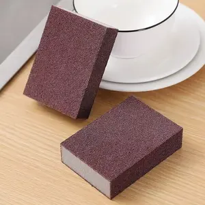 5pcs/10pcs Abrasive Sponge Eraser, Durable Cleaning Tool, High Absorbency, Flexible, Multi-Purpose Cleaner, Ideal for Home & Kitchen Use