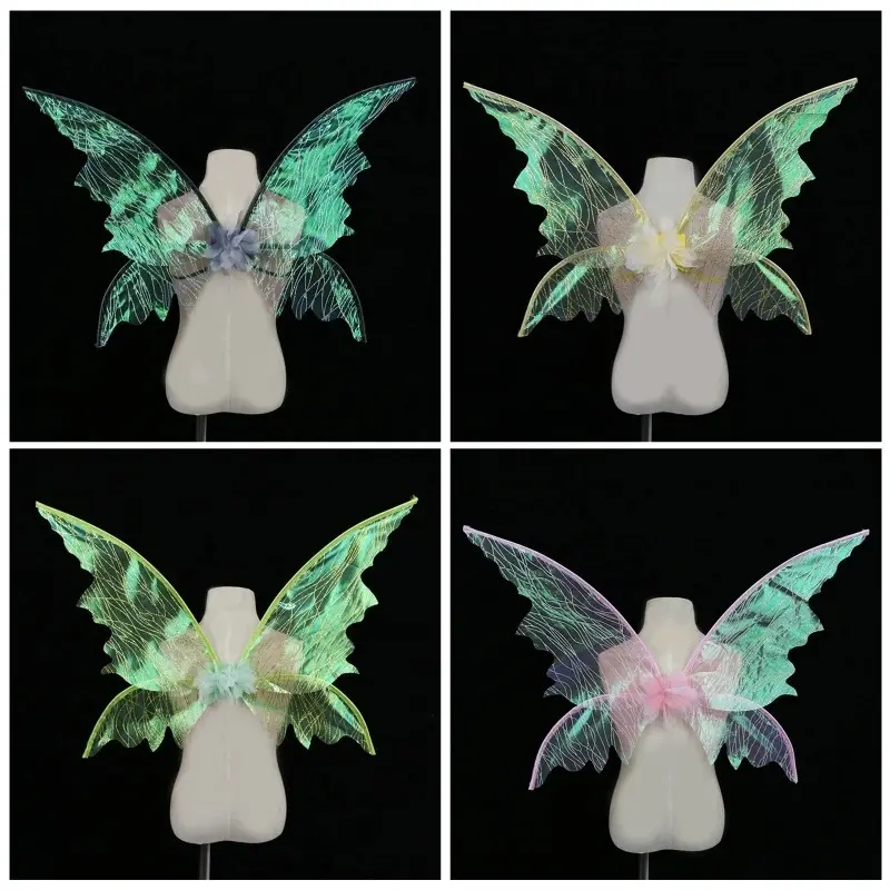 Halloween Cosplay Fairy Angel Wing Insect Theme Costume Dazzling Butterfly Wing
