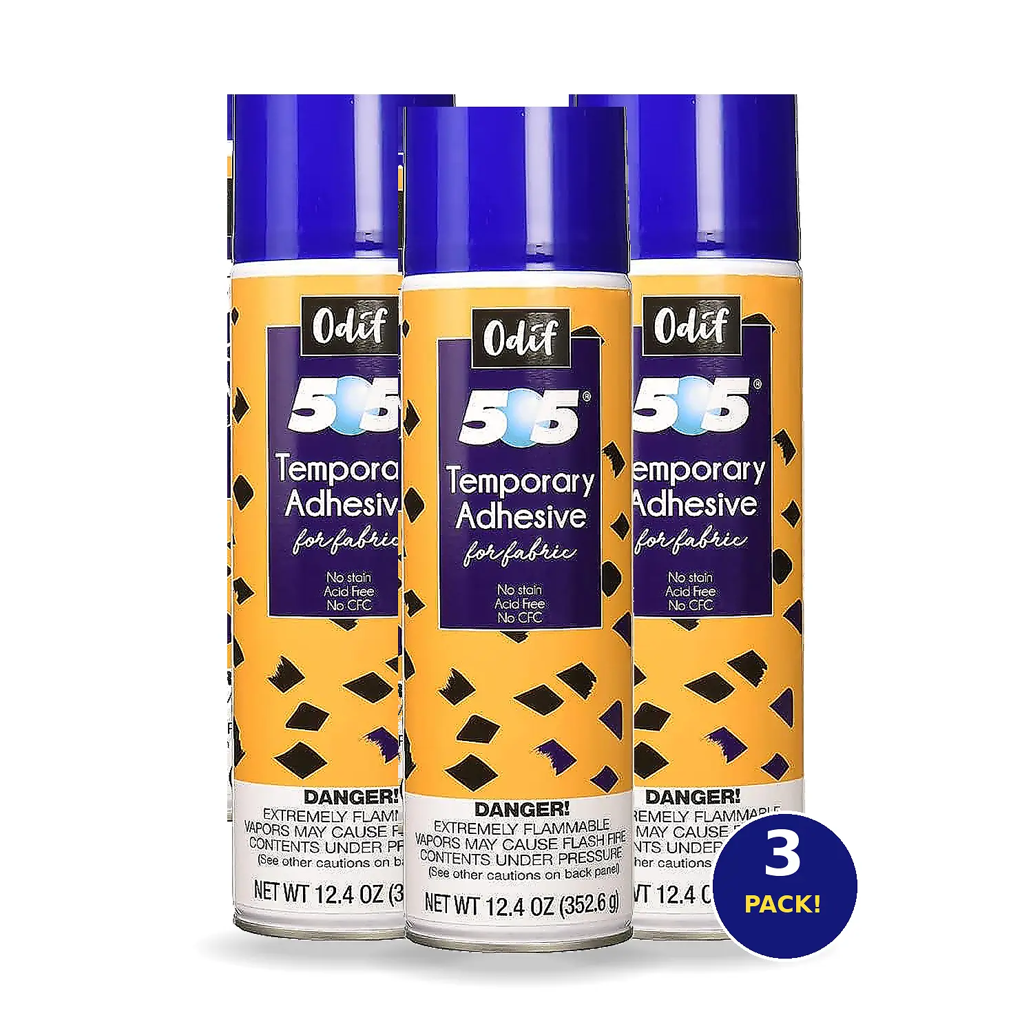Odif USA 505 Spray & Fix Temporary Fabric 3/Pk-12.4oz, 3 Pack