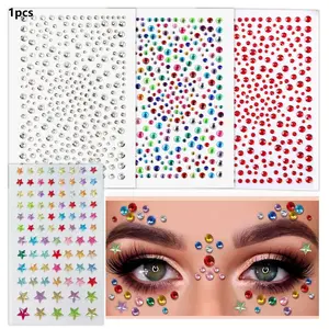 5mm Pearl Stickers, Acrylic Stickers, Diamond Stickers for Eye Makeup, Face Diamonds, Kids Notebooks, Nail Diamonds, Self-Adhesive, Contemporary Style