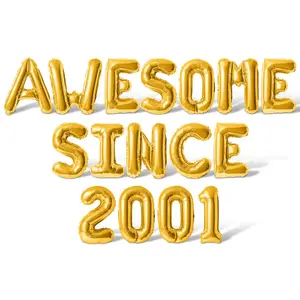 Letter & Number Balloons - AWESOME SINCE 2001 16" Inch Alphabet Letters Foil Mylar Balloon Birthday Party Banner