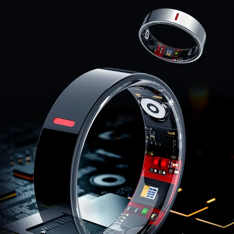 R20 Smart Health Monitoring Wearable Ring, Heart Rate Oxygen Blood Pressure Sleep Hrv Monitor, Step Counting Data Sync, Bluetooth-compatible 5.2 Waterproof Ring