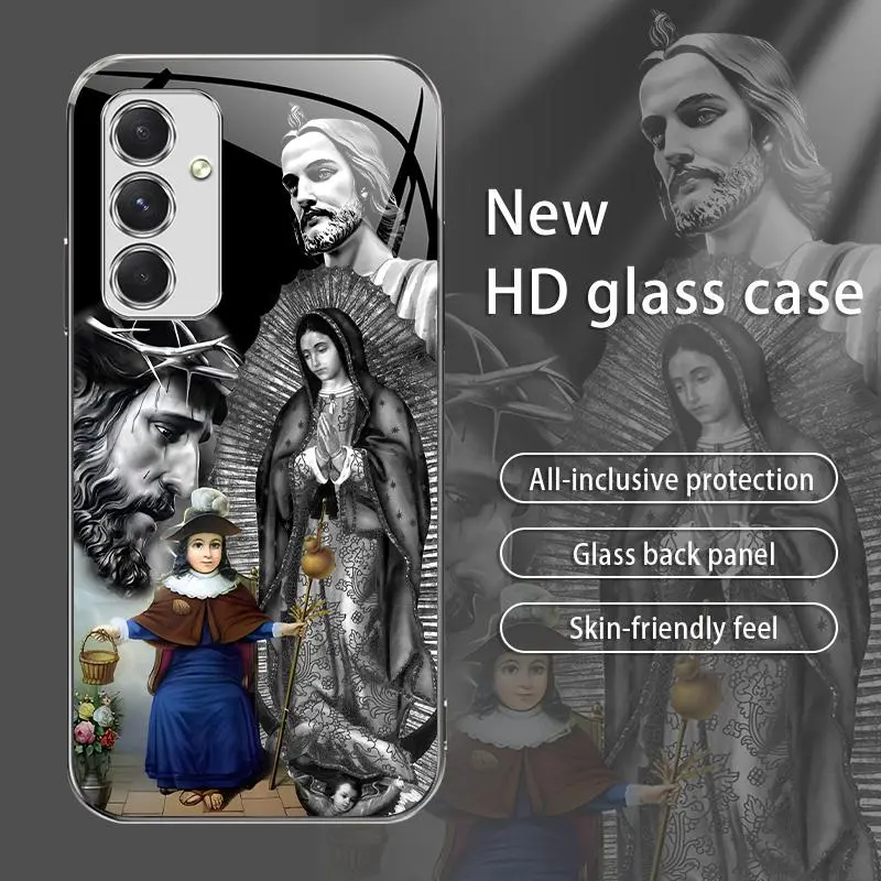 Galaxy A54 Smartphone Protective Case - Jesus-Themed Stylish High-Quality Glass Cover, Affordable, Anti-Drop, Anti-Fingerprint, Handheld Cellphone Devices Protection-888