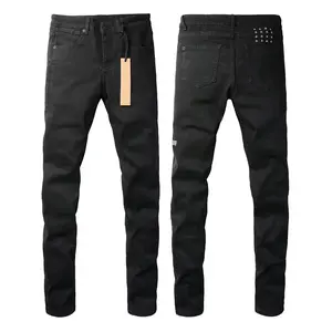 Jeans brand Jeans Men's Jeans Casual Comfort Holes Fashionable Straight Skinny Slim Fit Jeans, Ripped Stretch Jeans Denim Pants