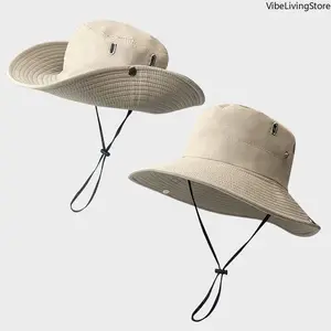 Unisex Summer Wide-Brim Bucket Hat - UPF UV Protection, Breathable, Lightweight for Hiking, Beach Wear (Sports & Outdoor Accessory)