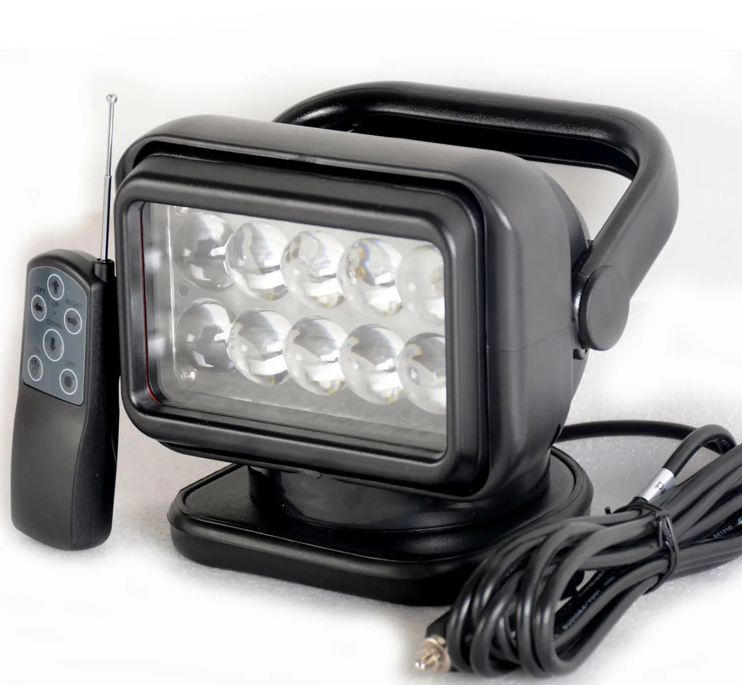 Handheld Led Search Light 7 Inch 50W 360 Degrees Rotating Remote Control 9-32V Work Lamp Spot Driving Lamps Fog Lights Offroad Lights Hunting SUV ATV 4X4 Truck Boat Lighting
