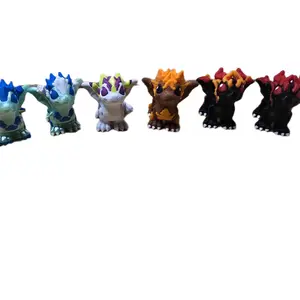 Mini 3D Elemental Dragons Collectible Figurines Set of 5 Unique Colors and Designs for Kids and Collectors