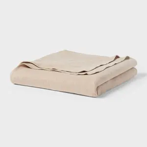 King Brushed Cotton Blanket Solid Khaki - Threshold