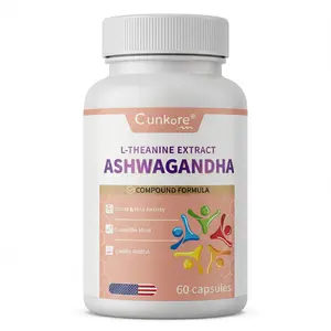 Cunkore Nighttime Calm Complex - 8-in-1 Blend with Ashwagandha & GABA - Help Quiet a Racing Mind for Better Rest - Premium Magnesium Glycinate & 5-HTP - 60 Veggie Capsules