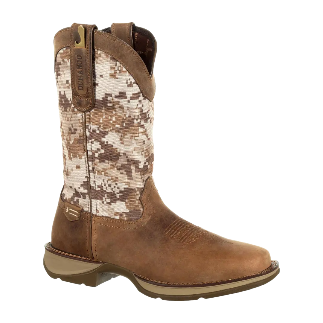 Durango Men's Rebel Desert Camo Dusty Brown Square Toe Boots DDB0166