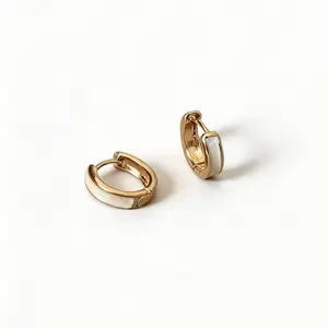 Dainty White Mother of Pearl Huggie Ear CuffsUltra-Light Comfort Fit | Must-Have Staple for Brunch, Resort Travel & Soft Evening Looks! Earrings