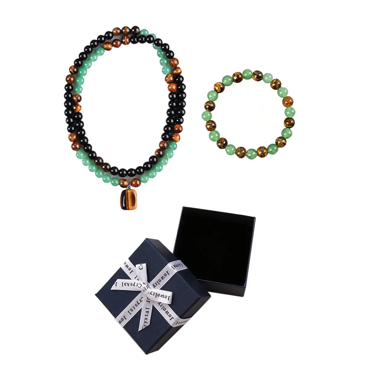 Blue gift box + necklace+bracelet
