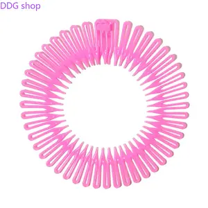 Women's Stylish New Arrival Solid-Color Plastic Spring Headband, Simple Elastic Comb-Style Hair Accessory for Sports & Outdoor Use