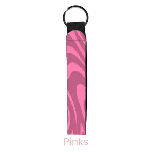 abbyrose Twisted Zebra Wristlet Key Chain Pinks