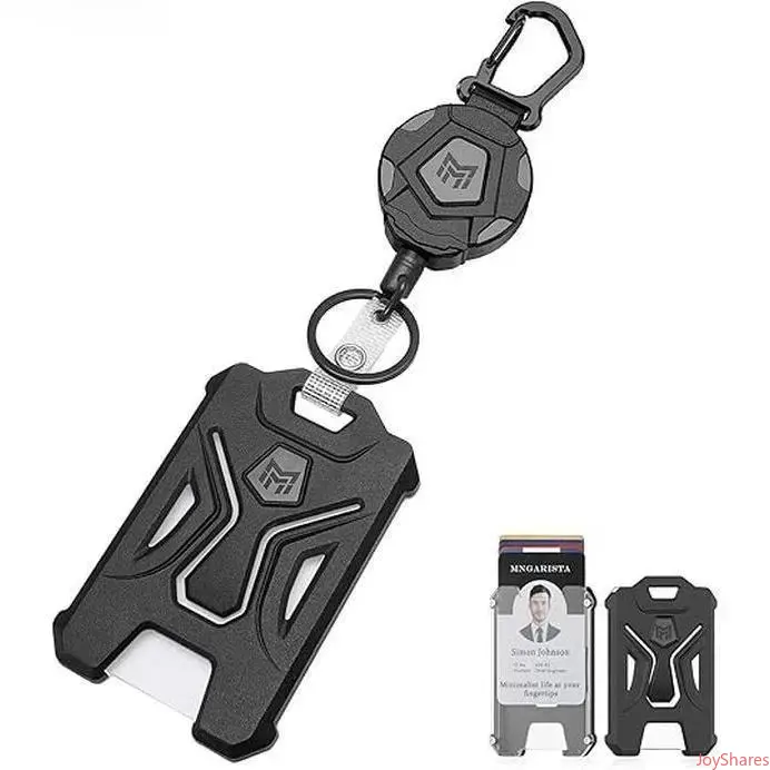 Heavy Duty Retractable Badge Reels with Carabiner - Stylish, Sturdy Design, Extended-Length Practical Holder for Office Workers, Daily Use, Badge Set, Retractable Badge Clip