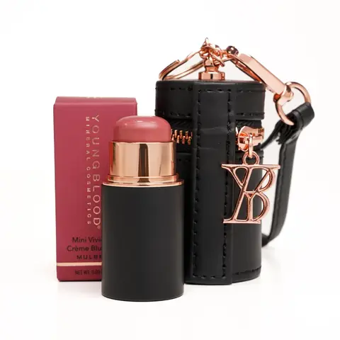 YB Mini VividLuxe Crème Blush Stick - Mulberry | Hydrating Cheek & Lip Color | Creamy Texture and Radiant Finish | Clean Ingredients | Multi-Use Makeup | 8 Vivid Shades