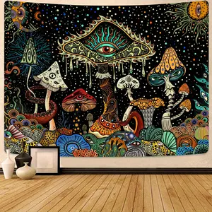 Hippie Tapestry Boho Aesthetic Backdrop Vintage Theme Wall Hanging Photography Background Artistic Decor for Living Room Bedroom Indoor Outdoor Home Decoration
