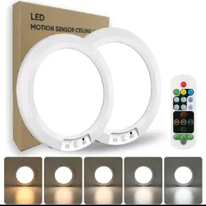 1/2 set of magnetic induction lamp, ultra-thin circular 19cm stepless dimming LED induction wall lamp, Dimmable lighting, hallway, staircase, corridor, automatic human body induction lamp, Induction led lights