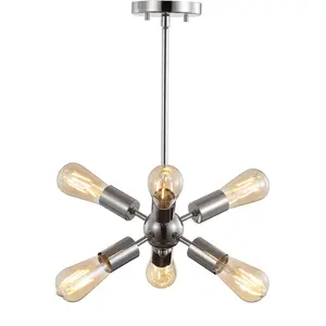 JONATHAN Y Jobs 17.5" Sputnik Metal LED Chandelier