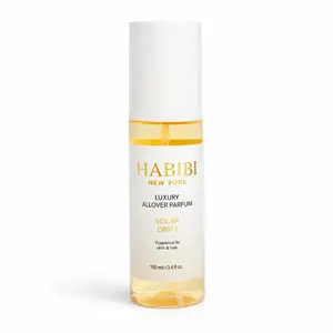 HABIBI NEW YORK Luxury Solar Mist Hair & Body Perfume Spray - 100ml, 18% Scented Fragrance Concentration, Panthenol & Vitamin E, Seductive Scent, Daily Wear Unisex Fragrance