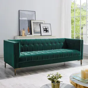 La Riviera Mediterranean Luxe Velvet Sofa