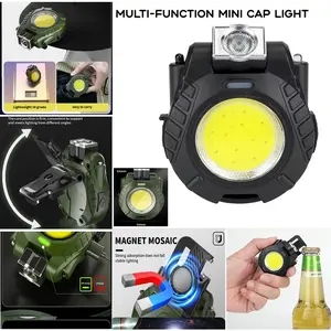 Multi-function Cap Light Double Light Source Mini Flashlight Portable Work Emergency Light