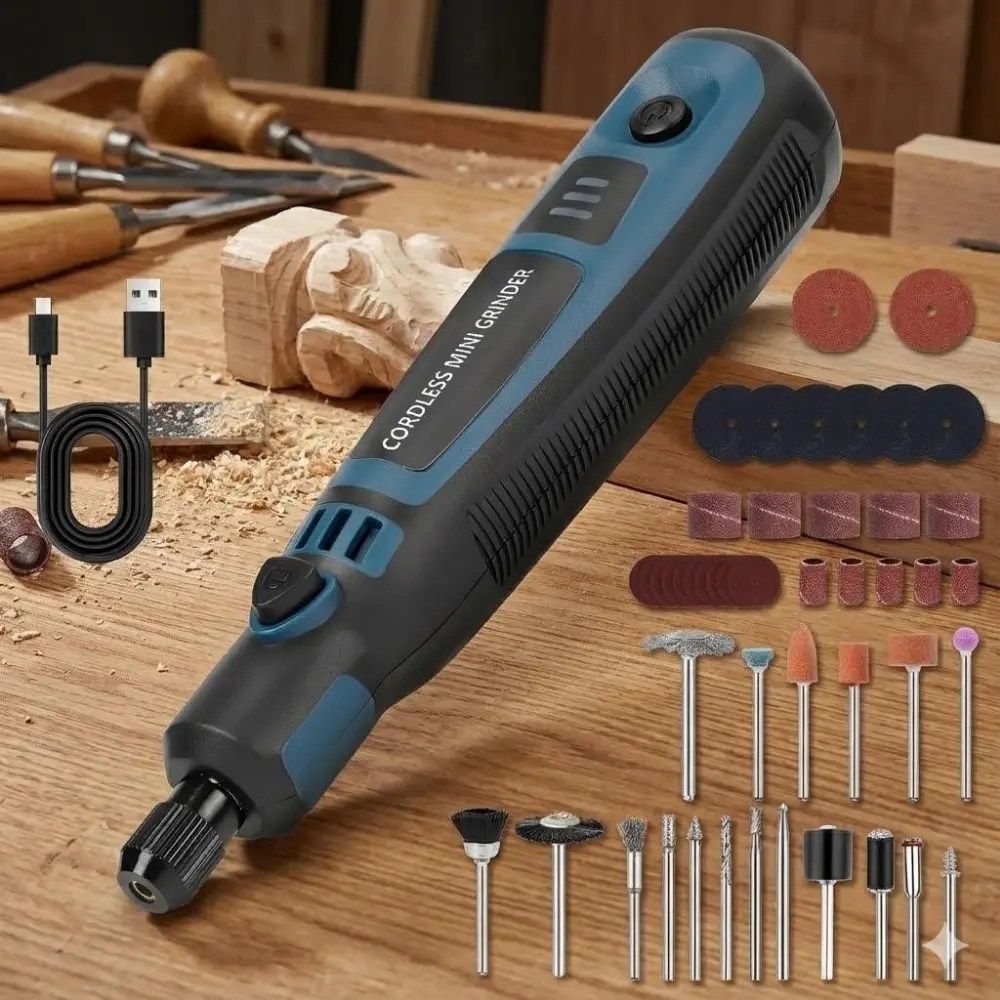 Professional Jewelry Engraving Pen, High-Speed USB Rechargeable Electric Grinder Kit. Portable Mini Polishing Tool for DIY Metal, Gemstone, Jade Crafting. Precision Engraver & Polisher for Home Repair, Model Making, Durable Handheld Tool Set.