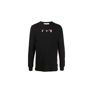 Arrows-Motif T-shirt "Black" OMAB001F21JER0051032