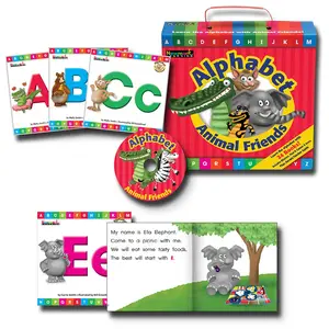 212 MAIN Newmark Learning NL-1975 Alphabet Animal Friends Early Readers Boxed Set, Early Language Skills Learning Materials & Teaching Tools for Educational Use
