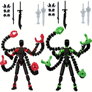 1Pcs Assembled T13 Nova Action Figure Set, 3D Printed Multi-Joint Posable Robot, Game Enthusiast Toy & Desktop Decor resin top